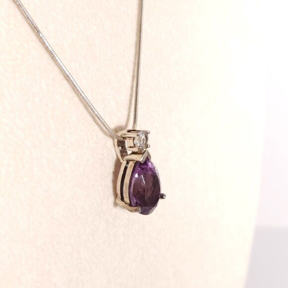 Amethyst Pendant Necklace Pre-Loved - Picture 6 of 10